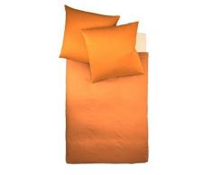 Fleuresse Colours Bettwäsche, Uni-Mako-Satin, orange, 200 x 220 cm
