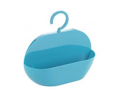 WENKO 22140100 Duschcaddy Cocktail Petrol, Duschregal, Aufbewahrungskorb, Polystyrol, 26 x 23 x 9 cm, Petrol