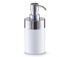 Zeller 18386 Seifenspender, Kunststoff/Edelstahl, matt petrol, ca. 6,5 x 6,5 x 17 cm