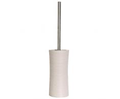 MSV WC Bürste Toilettenbürste Klobürste Jaipur“ aus Edelstahl mit hygienischem Behälter, Beige