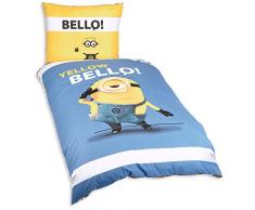 Minions 043108 Bettwäsche Bello, Bauwolle Renforce, 140 x 200 plus 70 x 90 cm
