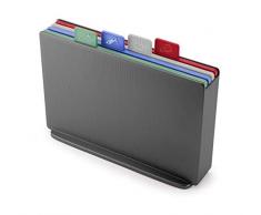 Joseph Joseph Index, rutschfeste Schneidebretter, farbcodiert, 4er - Set, graphit, 31.3 x 20.6 x 7.8cm