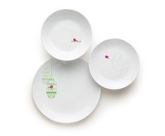 Brunch Time Excelsa Liberté Tafelservice, Porzellan, Weiß, 18 Teile