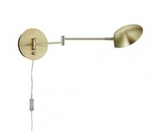 Trio Leuchten LED Wandleuchte 272470108 Calcio, Metall Messing matt, 6 Watt LED