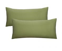 biberna 0077144/429/235 Kissenbezug, Baumwolle, fichte, 2x 40x80 cm