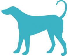 INDIGOS 4250380596235 Wandtattoo w057 Hund / Dog 120 x 103 cm, tÃ¼rkis