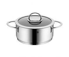 WMF Vignola Kochtopf 20cm, Glasdeckel, Bratentopf 2,5l, Cromargan Edelstahl poliert, beschichtet, Topf Induktion