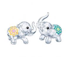 Swarovski Glückselefanten Kristallfigur, Kristall, Mehrfarbig, 4.9
