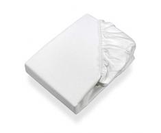 SETEX Molton Köper Matratzenschutz, Spannbetttuch, 180 x 200 cm, 100 % Baumwolle, Basic, Weiß, 1308180200404002