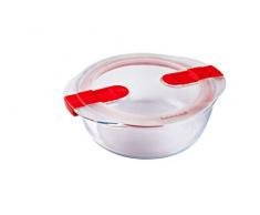 Pyrex 207PH00 Cook & Heat rund glas Frischhaltedose mit Deckel, farblos