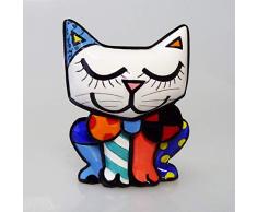 Romero Britto Giftcraft Mini Katzenfigur, Keramik, Mehrfarbig, Einheitsgröße