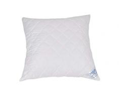 Traumnacht 5-Star Kopfkissen, weiches und bequemes, aus reinem Baumwolle-Satin, 80 x 80 cm, waschbar, weiß