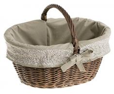 e-wicker24 Einkaufskorb aus Weide, Korb, Dunkelbraun, 42 x 29 x 34 cm