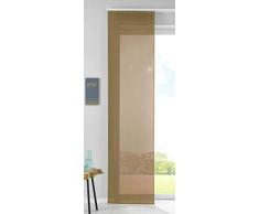 1er Set Schiebegardine Flächenvorhang Vorhang Gardine Voile HxB 245x60 cm Nougat Komplett mit Paneelwagen Beschwerungsstange, 85589N