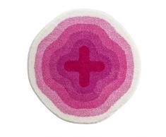 Grund KARIM RASHID Exklusiver Designer Badteppich 100% Polyacryl, ultra soft, rutschfest, ÖKO-TEX-zertifiziert, 5 Jahre Garantie, KARIM 03, Badematte 90 cm rund, pink