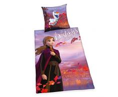 Herding Disneys Die Eiskönigin 2 Bettwäsche- Set, Baumwolle, violett, 135 x 200 cm