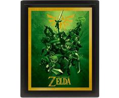 Pyramid International EPPL71137 Link Gerahmtes 3D Poster, Pet und Tinte Rahmen aus PS, Mehrfarbig, 29 x 25 x 5 cm