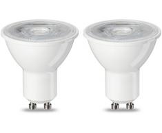 AmazonBasics GU10 LED Lampe, Spot, 4.7W (ersetzt 50W), warmweiß, 2er-Pack
