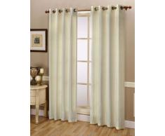 Thermo Gardine Ösen Vorhang mit Polar Fleece Rücken, matt, 245x140, Creme