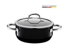 Silit Passion Black Kochtopf 20cm, Glasdeckel, Bratentopf 2,4l, Silargan Funktionskeramik, Topf Induktion, schwarz