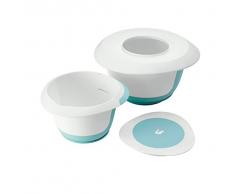 keeeper Rührschüsselset 4-in-1, Mit Spritzschutz, Teigschaber, Saugnapf und Anti-Rutsch-Oberfläche, BPA-freier Kunststoff, Marla, Mintgrün/Weiß