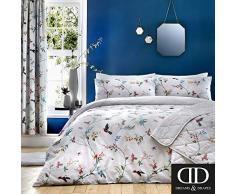 Dreams & Drapes – Mansfield – pflegeleichtes Bettwäscheset, 52% Polyester, 48% Baumwolle, grau, Einzelbett