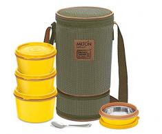 MILTON isolierte Lunch-Box, Plastik, Khakhi, 3 + 1
