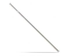 Relaxdays Teleskopstange, Klemmstange f. Gardinen, Duschvorhänge, Türrahmen UVM, ohne Bohren, Edelstahl, 130-220 cm, Kunstoff, Silber