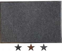 oKu-Tex Fußmatte | Schmutzfangmatte | Eco-Scraper| Grau | Recycling-Gummi | für innen und außen | Eingangsbereich / Haustür / Flur | rutschfest | 60x120 cm