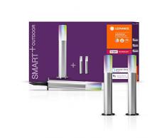 LEDVANCE Smart+ LED Gartenleuchte Erweiterung, ZigBee, warmweiß bis tageslicht, dimmbar, Schutzklasse IP65, 3 Spots, Nur kompatibel mit dem Smart+ LED Gartenpylonen Basispaket