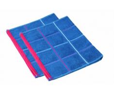 Buscher 20173-321 Gästetuch Maritim 2-er Set 30 x 50 cm Bauwmolle-Jacquard, Marine