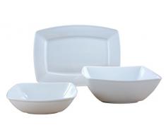 CreaTable 12329, Serie Victoria weiß, Geschirrset Servierset 3 teilig
