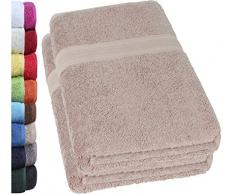 NatureMark 2er Pack DUSCHTÜCHER Premium Qualität 70x140cm DUSCHTUCH Dusch-Handtuch Doppelpack Farbe: Sand/Beige