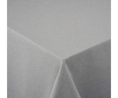 Venilia Tischdecke Tischwäsche pflegeleicht flüssigkeitsundurchlässige Rund, Leinen uni Grau, 160 x 160 cm