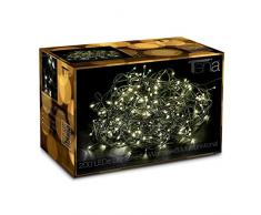 Tenia 200 LED Lichterkette Warmweiss 20M Multifunktional 8 Funktion Innen/Außen Weihnachten