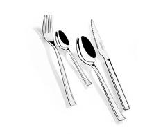 Monix M180974 Europa Besteck Set mit Steakmesser bedeckt, Edelstahl