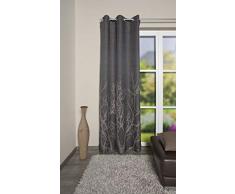 Home Fashion ÖSENSCHAL DEKOSTOFF Jacquard, Stoff, braun, 245 x 120 cm