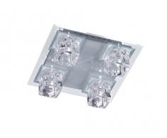 Wofi Deckenleuchte, 4-flammig, 30 x 30 cm, Tiefe 13 cm, weià 992905060000