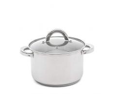 San Ignacio Caesar - Kochtopf 18cm/3l/0,8mm stehlen induktionsgeeignet mit Deckel Caesar