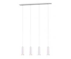 Trio Leuchten Pendelleuchte Marley 312400401, Metall Weiß matt, Pendel 4-flammig, exkl. 1 x GU10