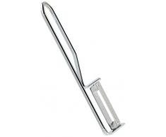 Fackelmann Universalschäler, Spargelschäler mit Klinge aus Edelstahl, Sparschäler für Obst und Gemüse (Farbe: Silber), Menge: 1 Stück