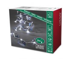 Konstsmide 3162-403 LED Dekolichterkette blaue Perlen / für Innen (IP20) / Batteriebetrieben: 3xAA 1.5V (exkl.) / 20 kalt weiße Dioden / transparentes Kabel