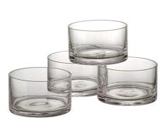 Artland Simplicity einzelnen Salat-Schüssel, 4 Stück, Transparent