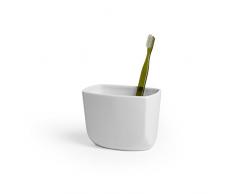 Umbra 1004476-660 Corsa Toothbrushholder, Zahnbürstenhalter aus Keramik, Weiss