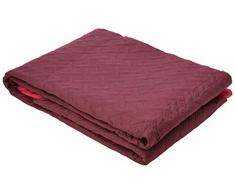 Fine Linens Luxuriöse weiche Gesteppte Bettdecke aus Mikrofaser für Doppel- und Kingsize-Bett, Burgunderrot