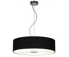 Ledar Ledino Pendelleuchte Hängelampe Gewebe Schwarz/Diffusor-Glas/Stahl 3x40W/E27, Kunststoff 78