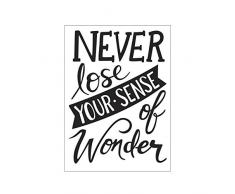 Prägeschablone, Prägefolder Never Lose Your Sense of Wonder