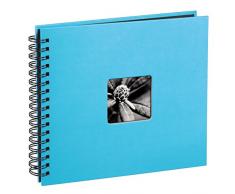Hama Fotoalbum, 28 x 24 cm, 50 schwarze Seiten, 25 Blatt, mit Ausschnitt fÃ¼r Bildeinschub, Fotobuch tÃ¼rkis