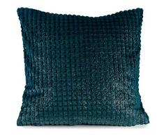 Gözze Dekokissen, Im Cord-Karo Design auf Vorderseite, 50 x 50 cm, Smaragd, 40146-87-050050