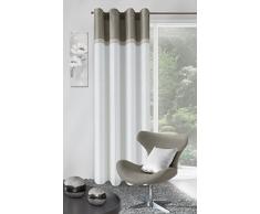 Eurofirany ZAS/RUTH/2/B+OL Vorhang Ãsenschal Ruth gestreift, Polyester, grün, 0.02 x 140 x 250 cm